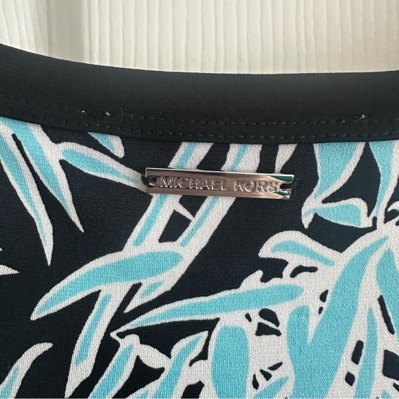 Michael Kors Blue and Black Puff Sleeve Maxi Dress.NWOT - Picture 4 of 7